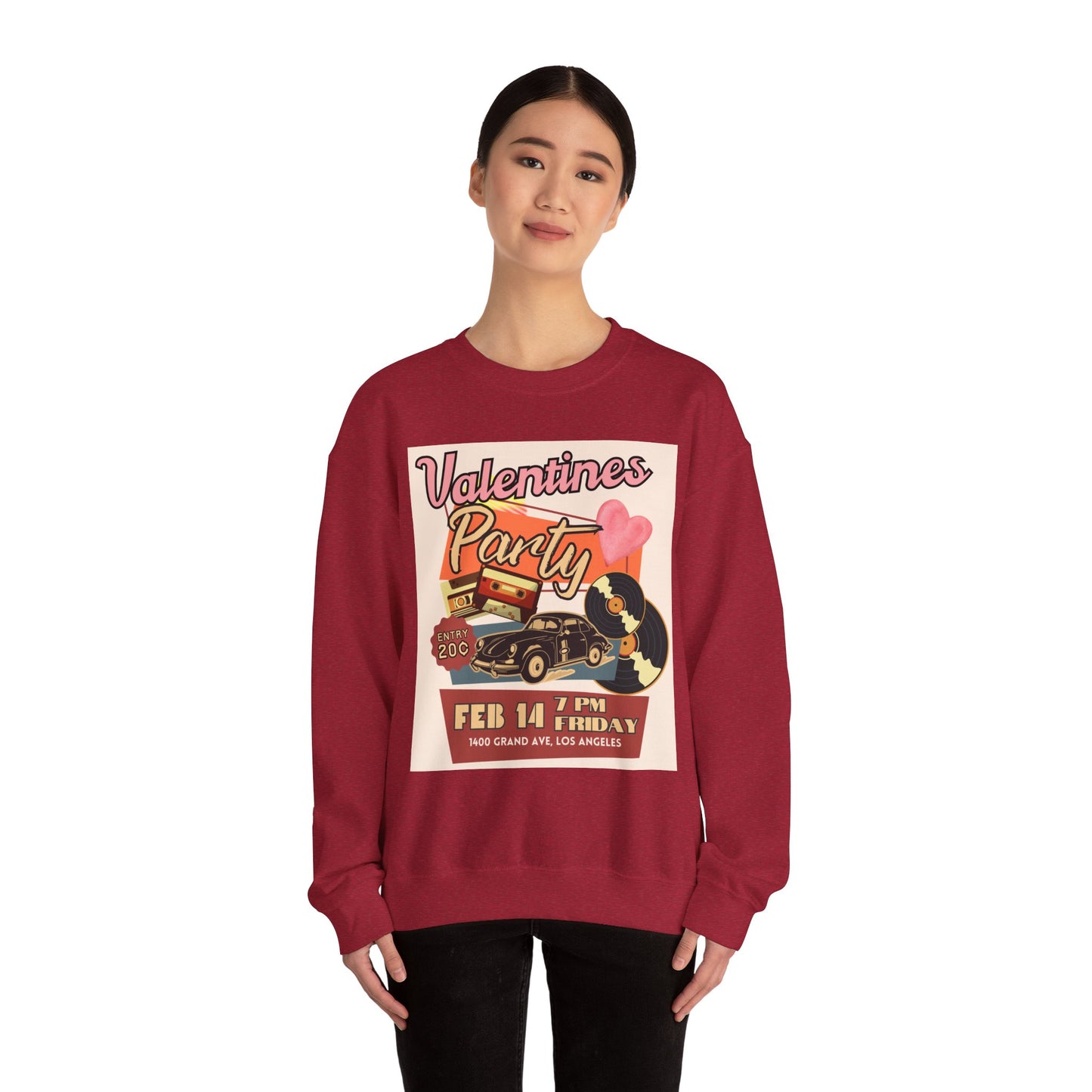 Valentines Day Party Unisex Heavy Blend™ Crewneck Sweatshirt VD25 - 0022